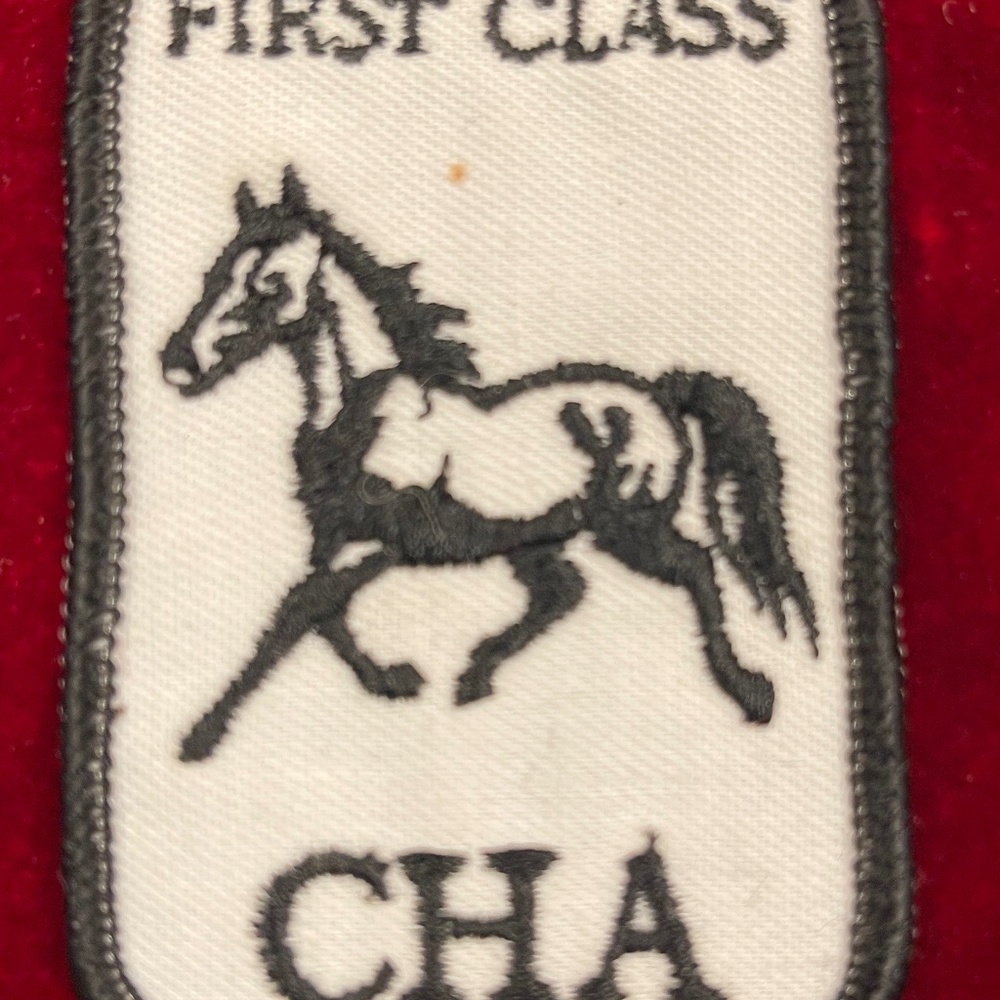 CHA Camp Horsemanship Association Vintage Cloth Horse Patch 1st Class